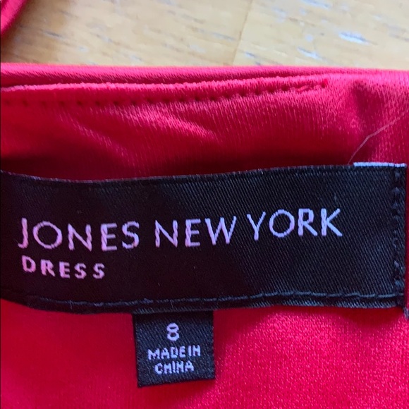 Sleeveless red satin cocktail dess - Picture 6 of 6